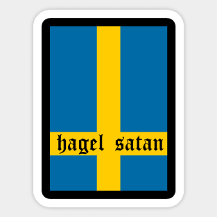 Hegel Satan (Swedish Hail Satan) Sticker